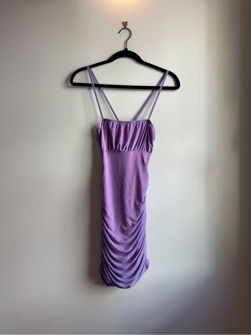 Y2K Ruched Spaghetti-Strap Mini Dress 90s Fairy